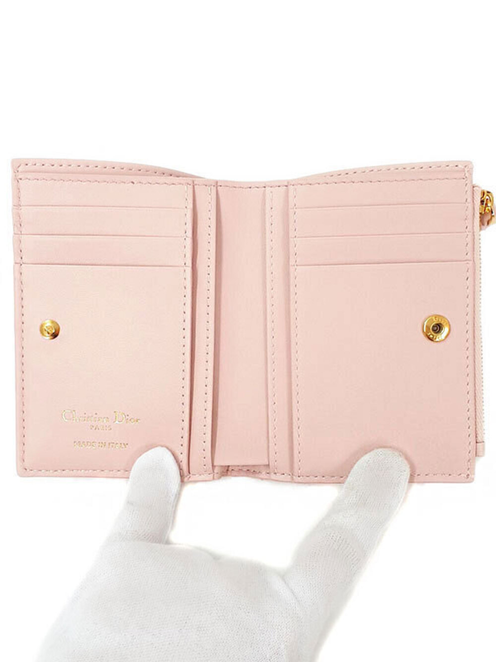 Christian Dior Caro Dahlia Wallet Bi fold Short - Picture 3 of 5